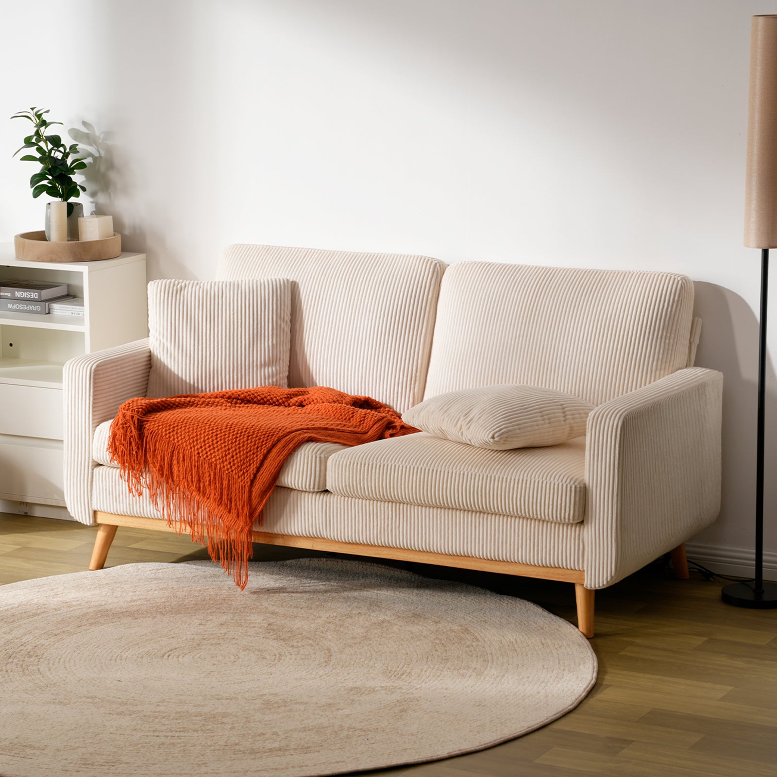 Ares Minimalist Inertia 2-Seater Sofa, Ergonomic Tech Lounge: Leisure Relaxation for Home Office, Living Room, Apartment & Gaming Room, 172x84x86cm - S2