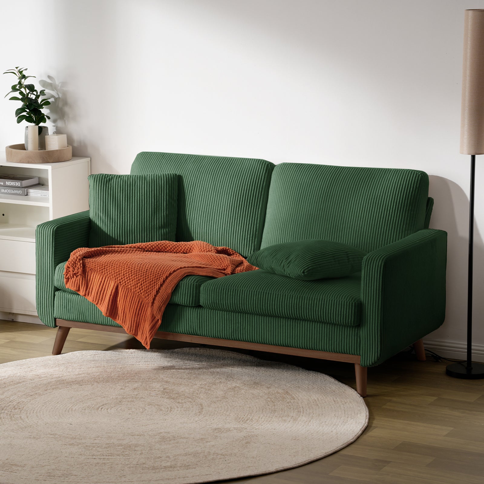 Ares Minimalist Inertia 2-Seater Sofa, Ergonomic Tech Lounge: Leisure Relaxation for Home Office, Living Room, Apartment & Gaming Room, 172x84x86cm - S2