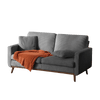CyberCart Ares Minimalist 2-Seater Sofa Corduroy 2-Seat Gaming Sofa w/ 2 Cushions, Wood Frame, 172cm