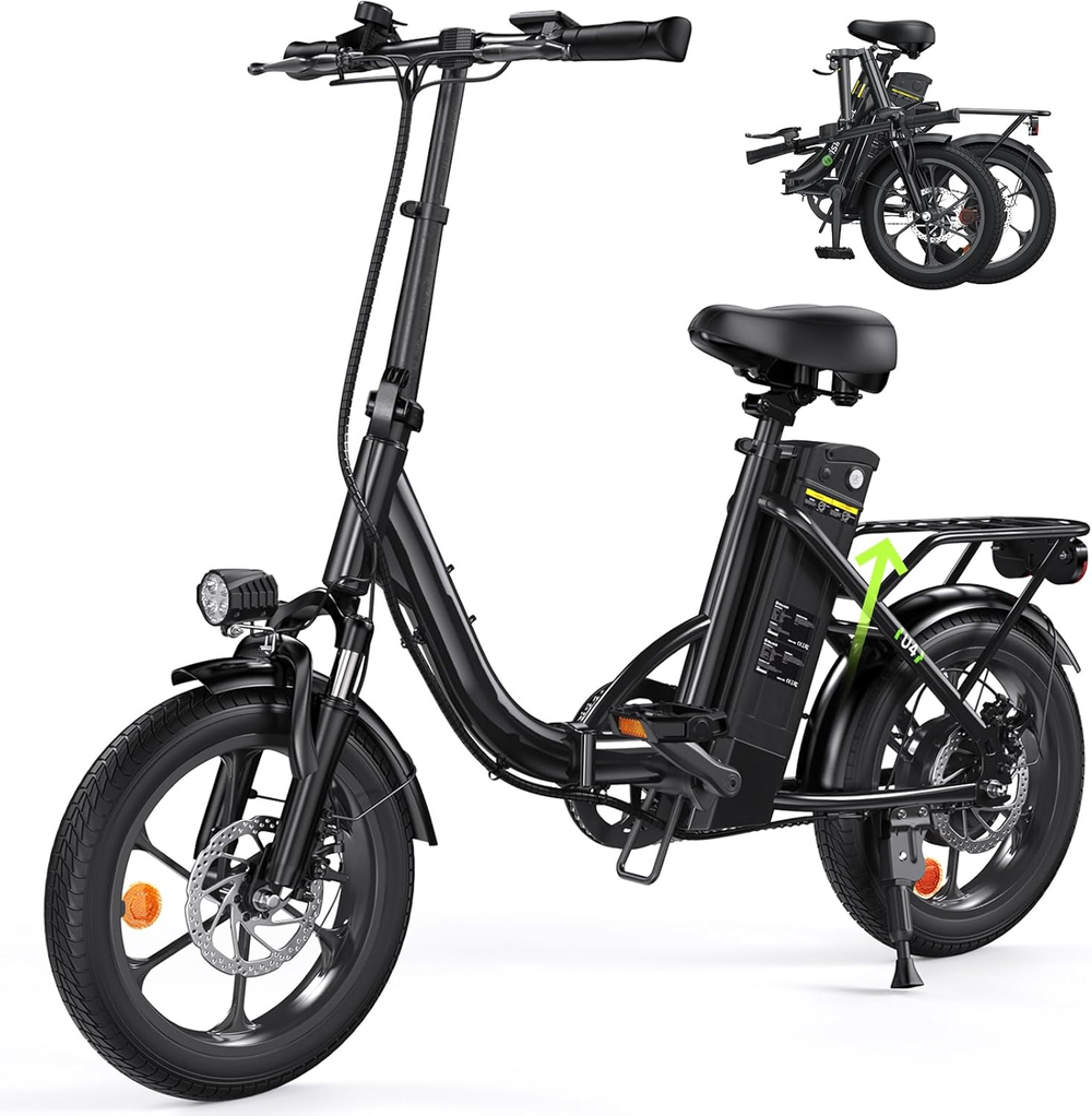 U4 foldable electric bike with step-thru frame shown from main angle