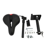Scooter seat and components on a white background